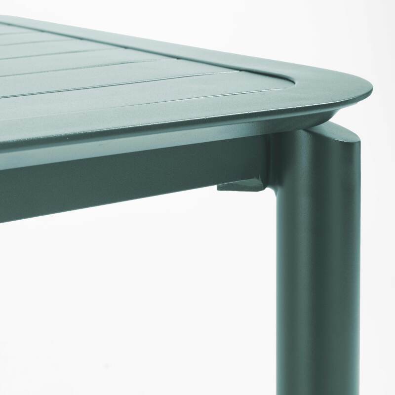 Mesa cuadrada de terraza y 2 sillas de aluminio (4/7)