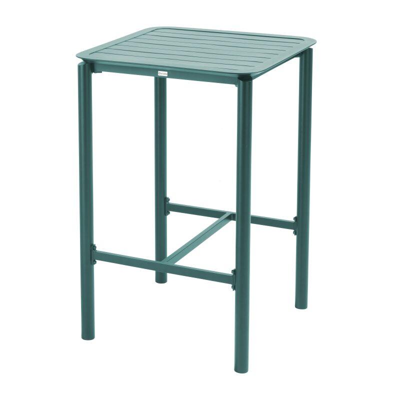 Mesa cuadrada de terraza y 2 sillas de aluminio (2/7)