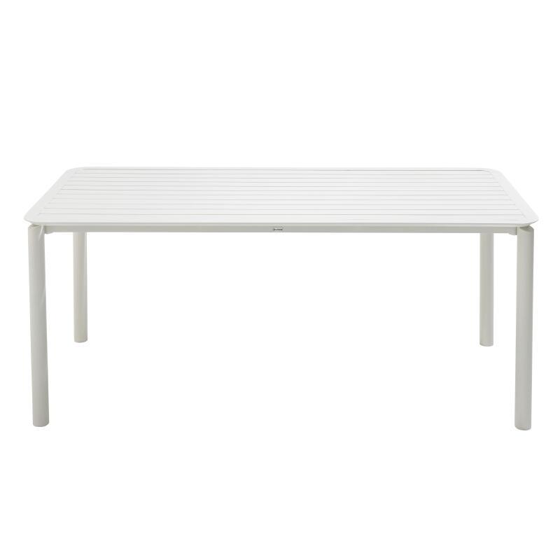 Mesa de terraza rectangular 185 x 92 cm y 8 sillas de aluminio