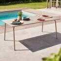 Mesa de jardín de metal 8 personas 180x90 cm - Lifestyle