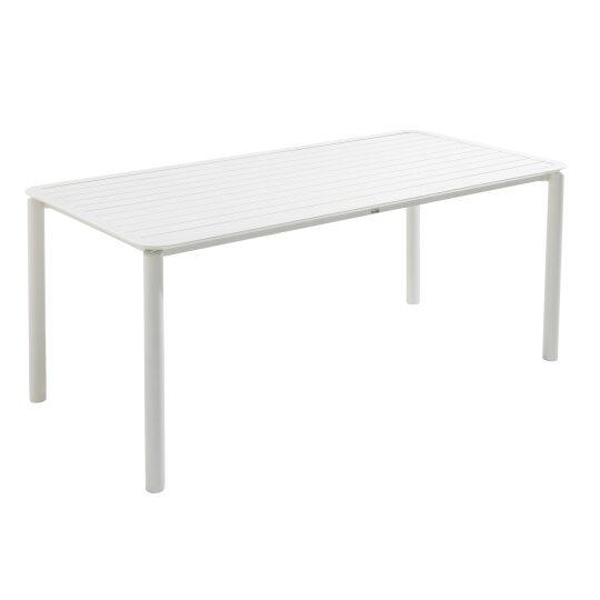 Mesa rectangular de aluminio para terraza
