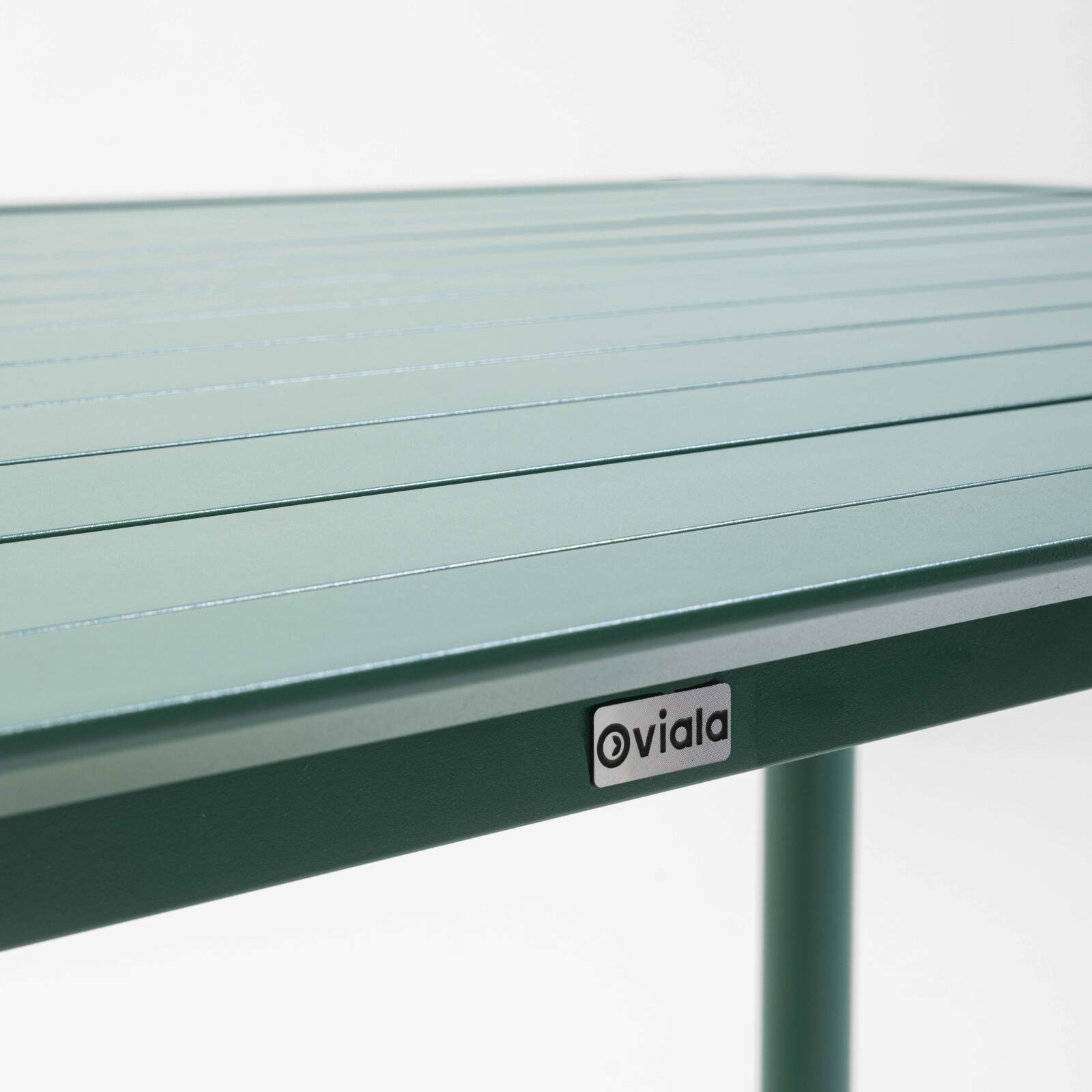 Mesa rectangular de aluminio para terraza