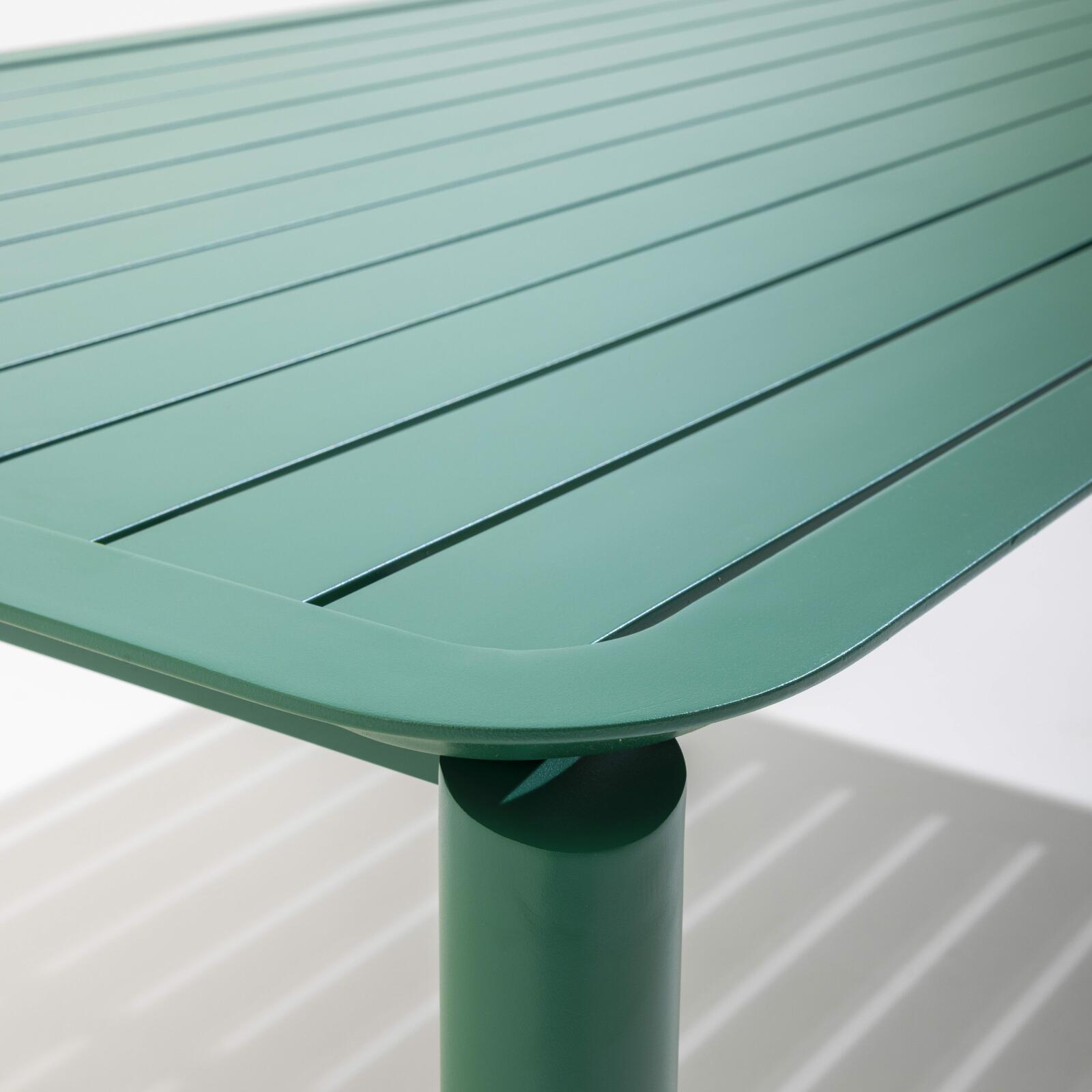 Mesa rectangular de aluminio para terraza