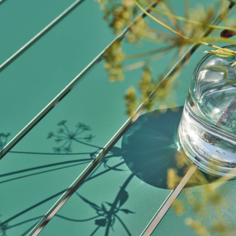 Mesa rectangular de aluminio para terraza (3/7)