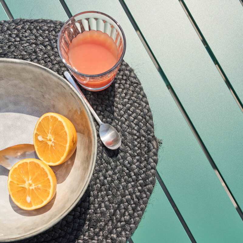 Mesa rectangular de aluminio para terraza (2/7)