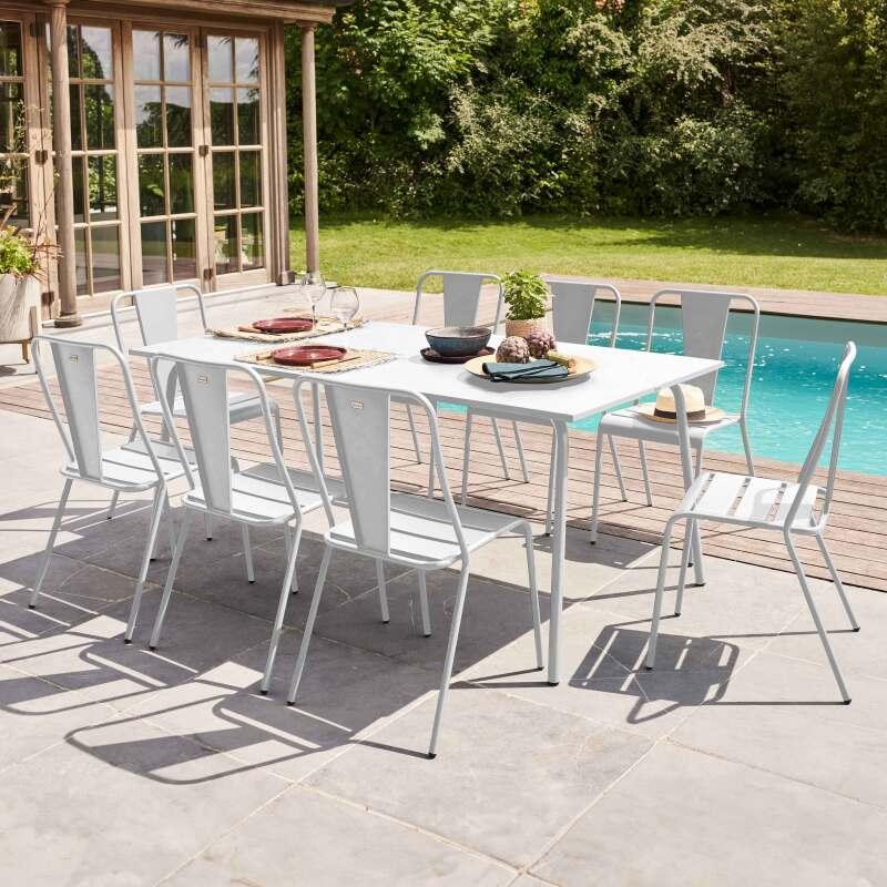 Mesa de jardín rectangular 180 x 90 x 72 cm (6/7)