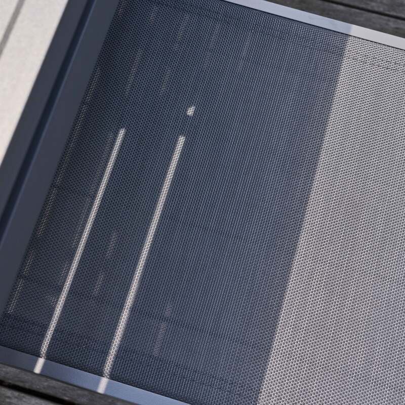 Mesa de jardín rectangular extensible de aluminio con 6 sillas y 2 sillas con reposabrazos