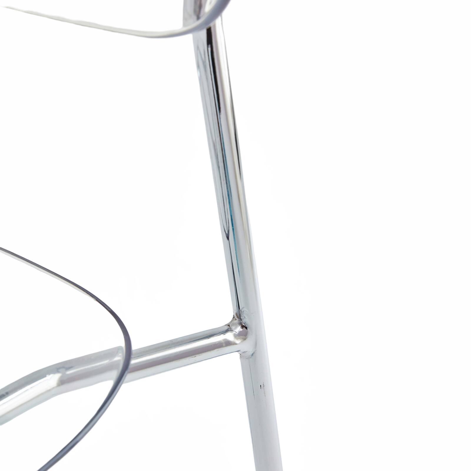 Lote de 2 sillas transparentes de acero y PET