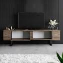 Mueble TV de melamina y acero 180 cm