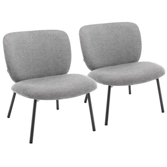 Sillones relax de tela y metal - Lote de 2 | Oviala