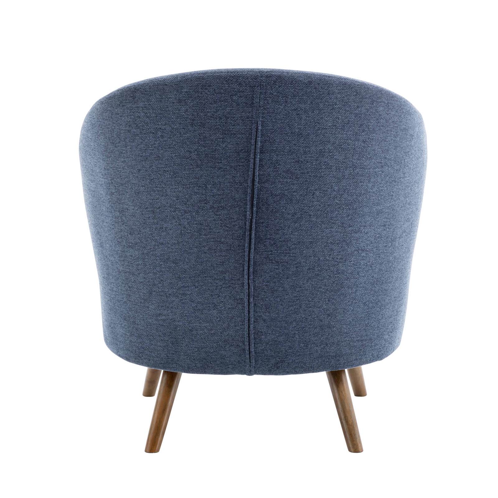 Sillón reclinable de madera de Hevea y tela Sillón reclinable de madera de Hevea y tela