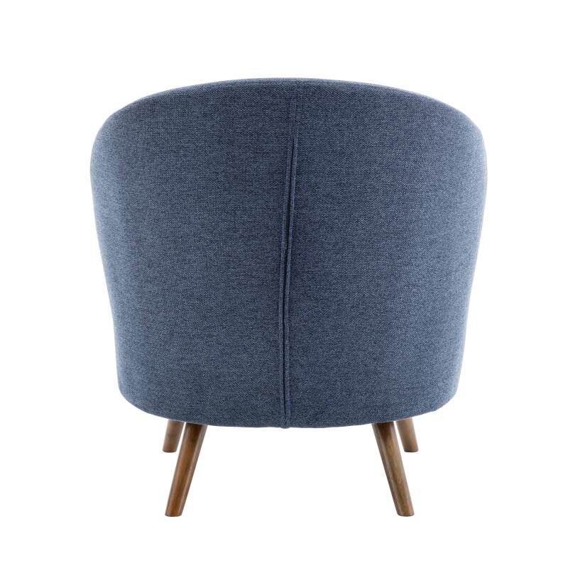 Sillón reclinable de madera de Hevea y tela