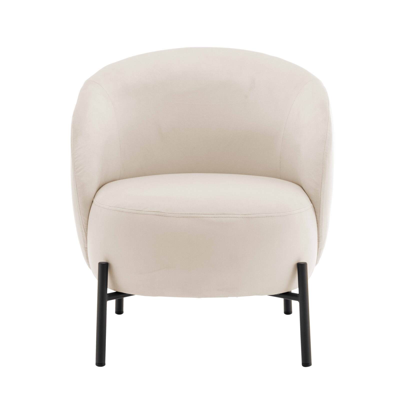 Sillón reclinable de metal y tela