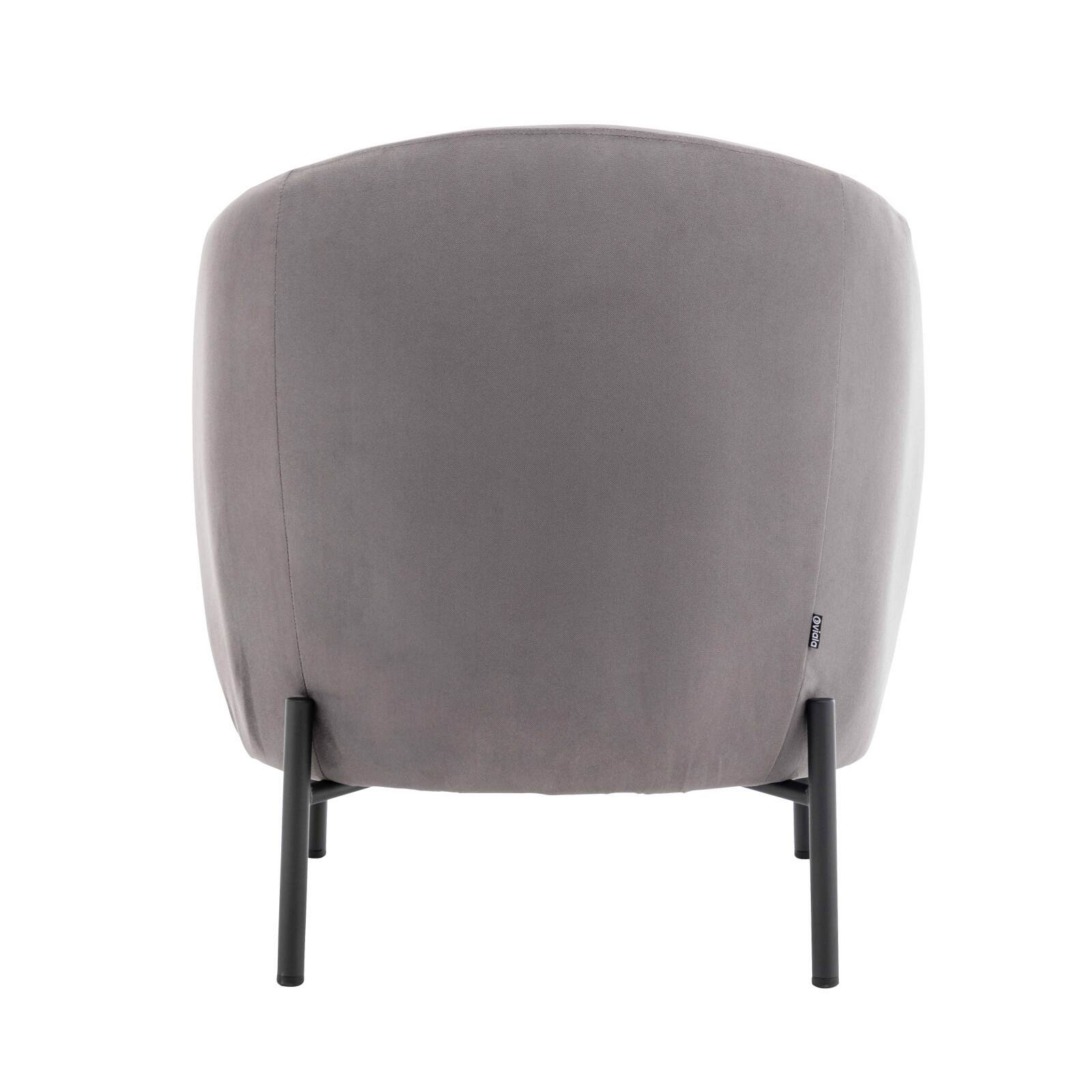 Sillón reclinable de metal y tela