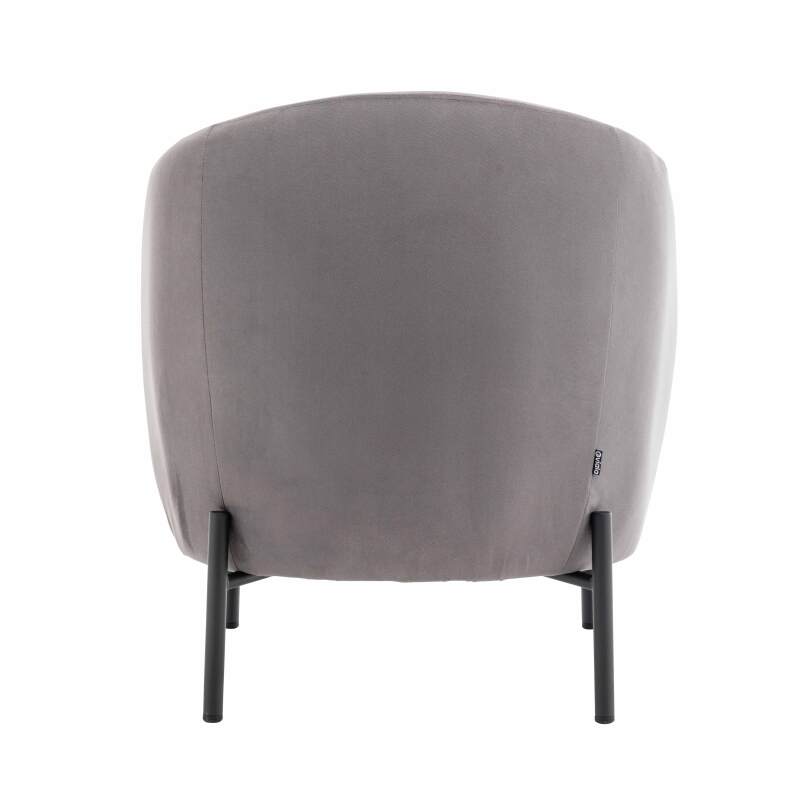 Sillón reclinable de metal y tela