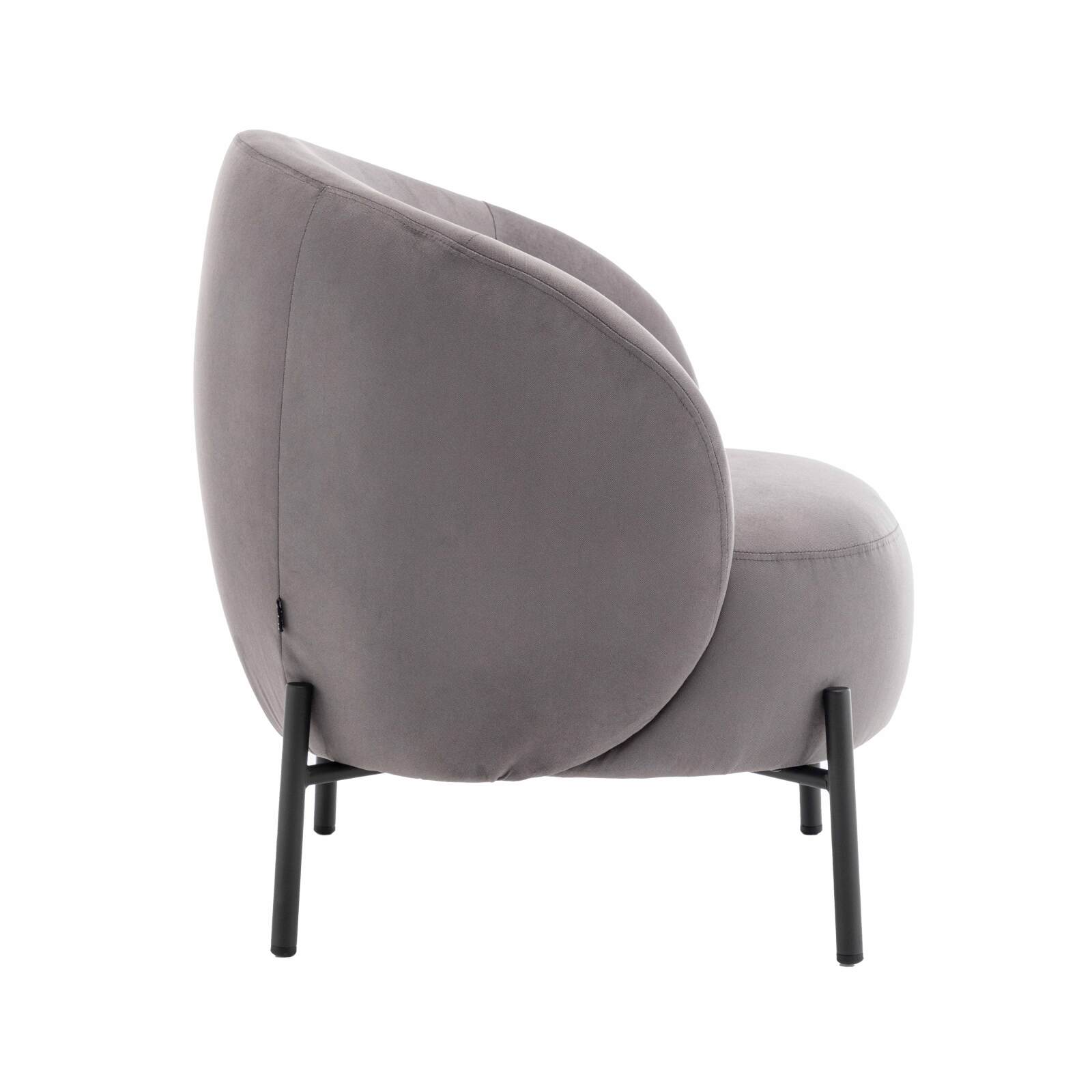 Sillón reclinable de metal y tela