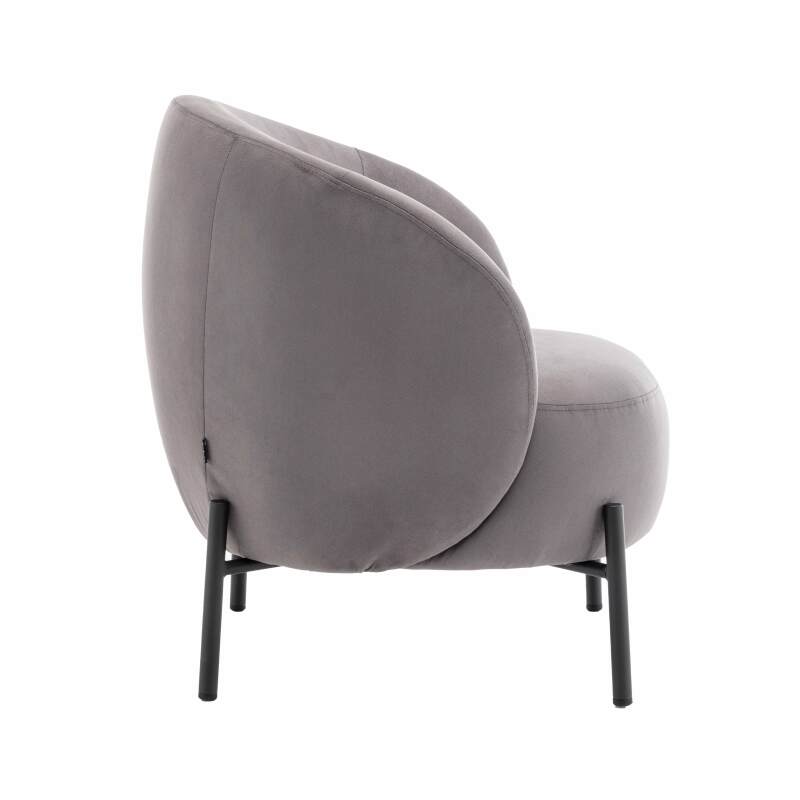 Sillón reclinable de metal y tela