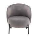 Sillón reclinable de metal y tela