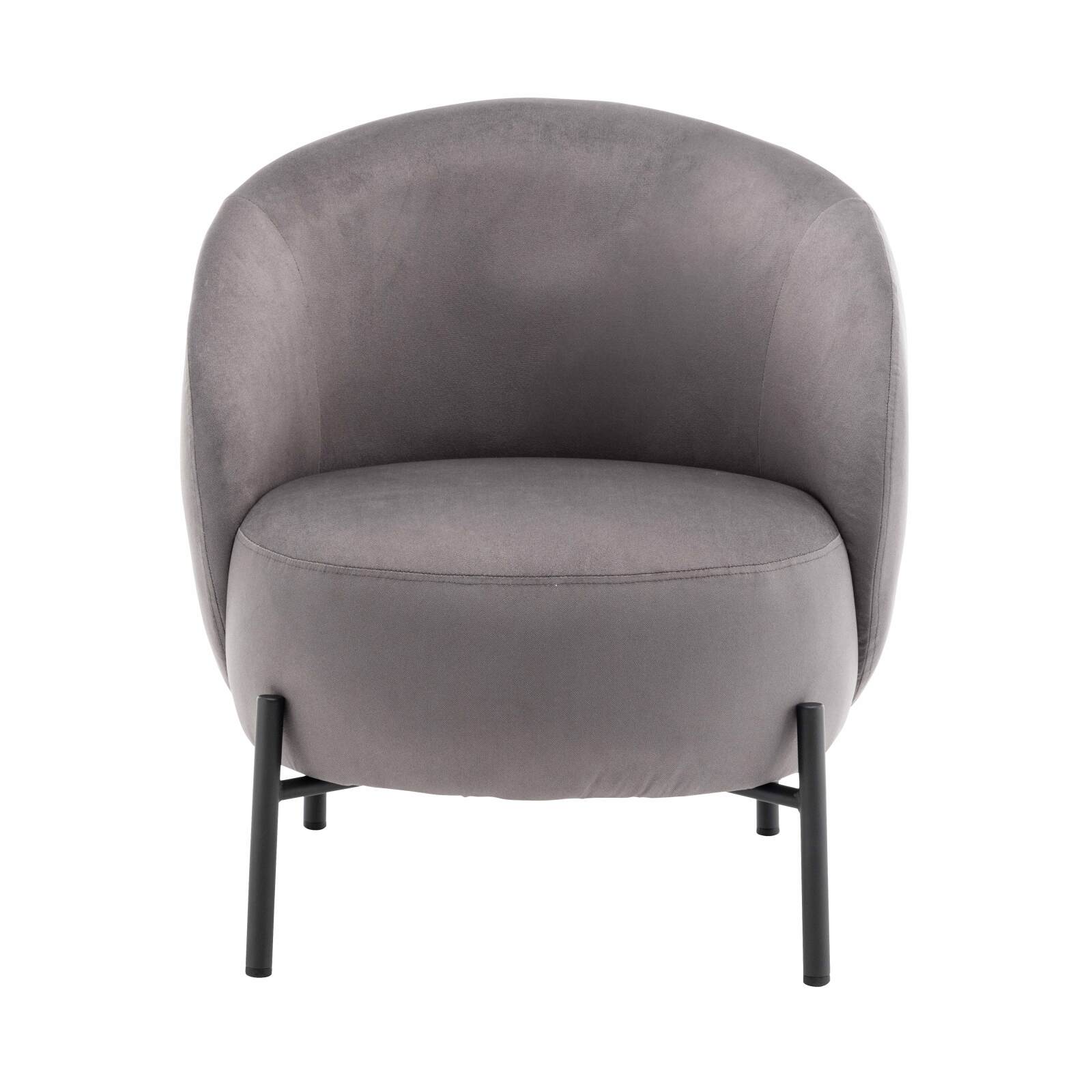 Sillón reclinable de metal y tela