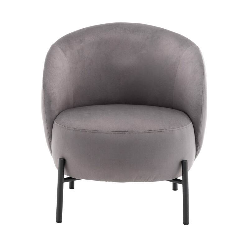 Sillón reclinable de metal y tela