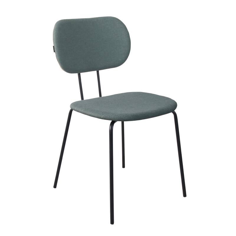 Conjunto de 2 sillas de diseño en acero y madera (2/6)