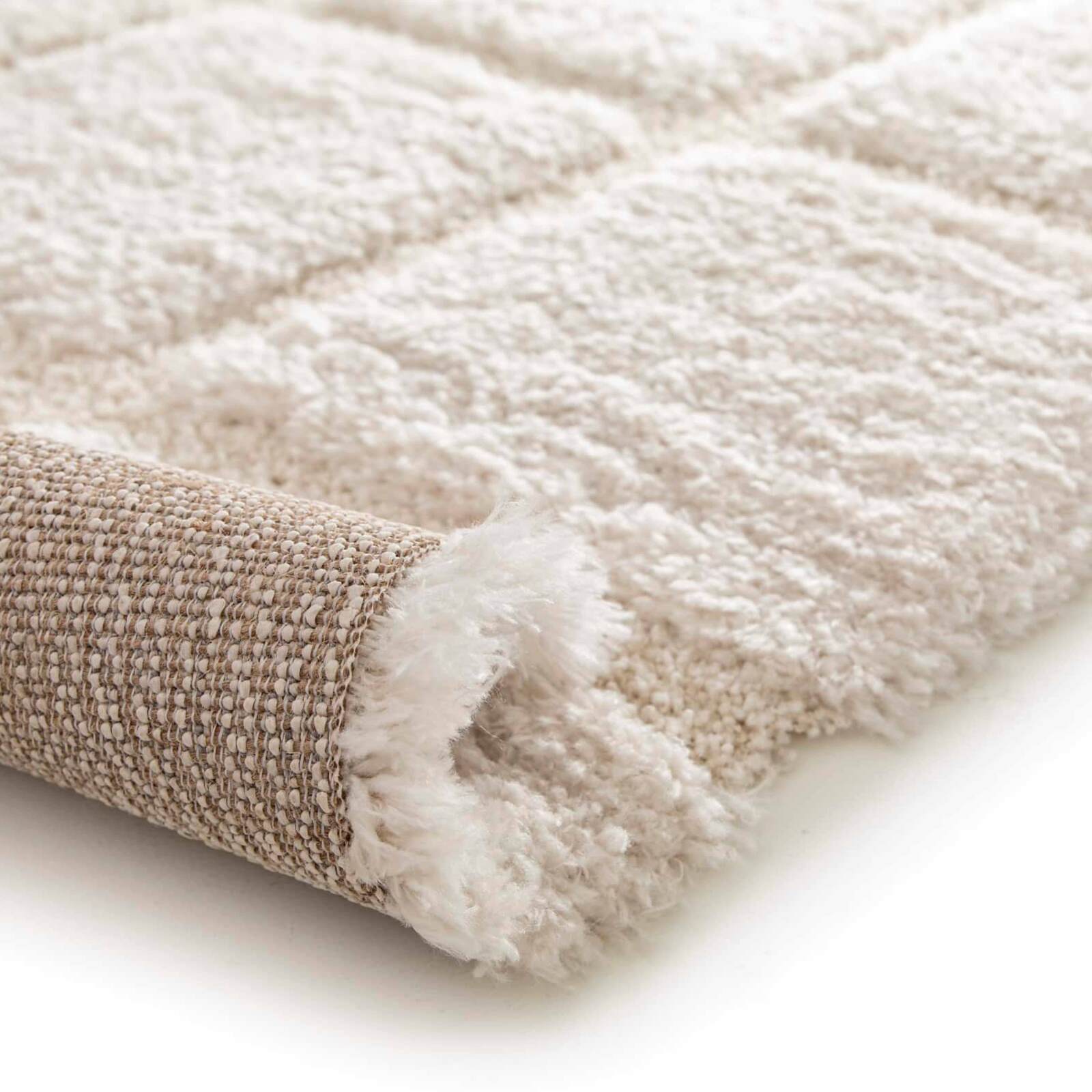 Alfombra shaggy rectangular de poliéster reciclado