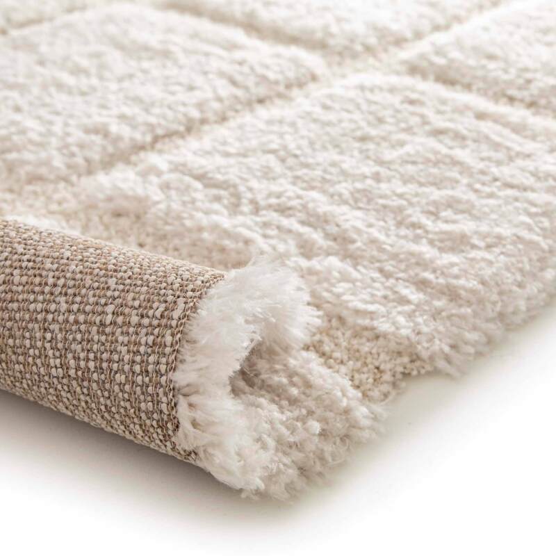 Alfombra shaggy rectangular de poliéster reciclado