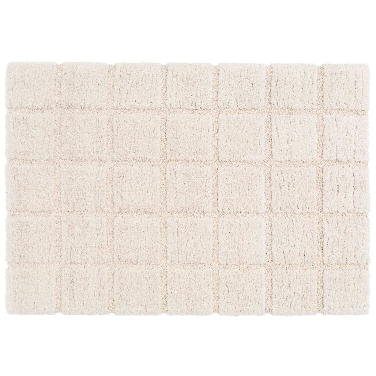 Alfombra shaggy rectangular de poliéster reciclado