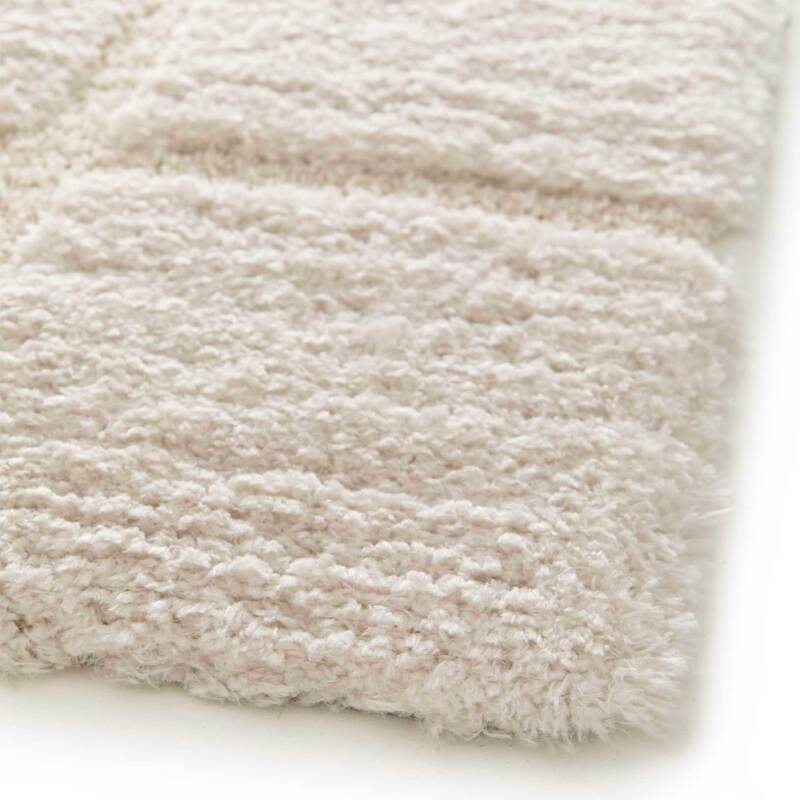 Alfombra shaggy rectangular de poliéster reciclado