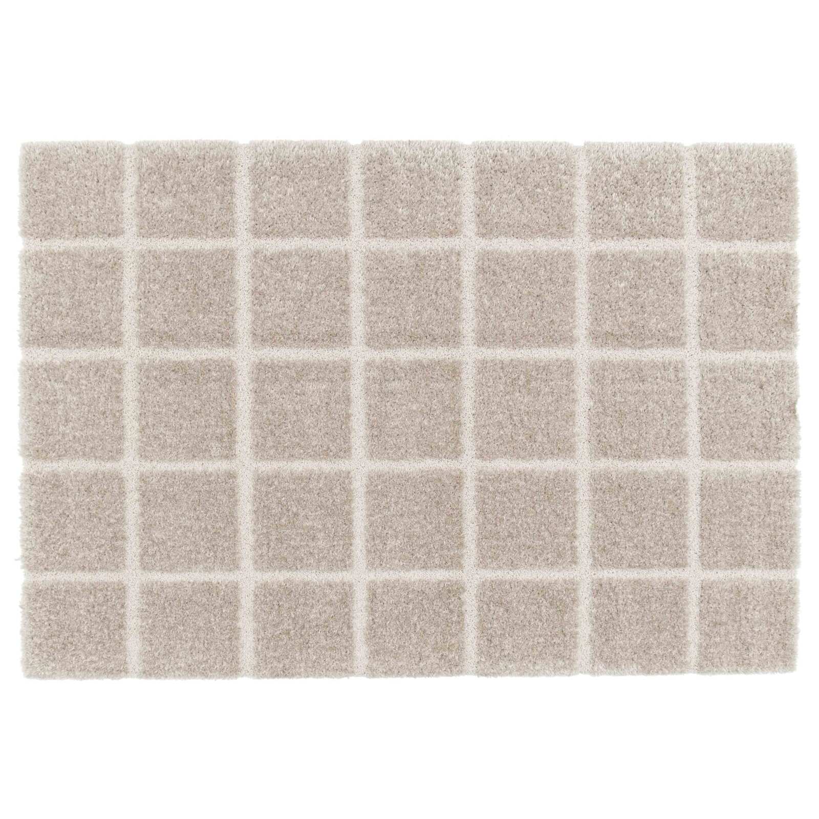 Alfombra shaggy rectangular de poliéster reciclado