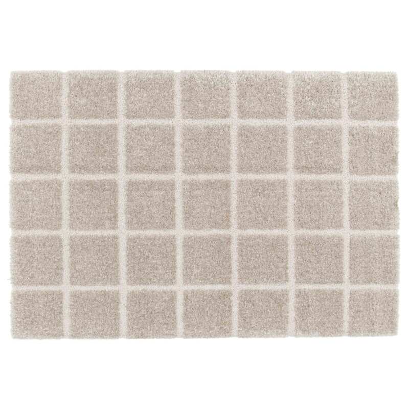 Alfombra shaggy rectangular de poliéster reciclado