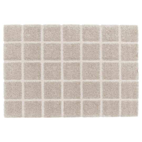 Alfombra shaggy rectangular de poliéster reciclado