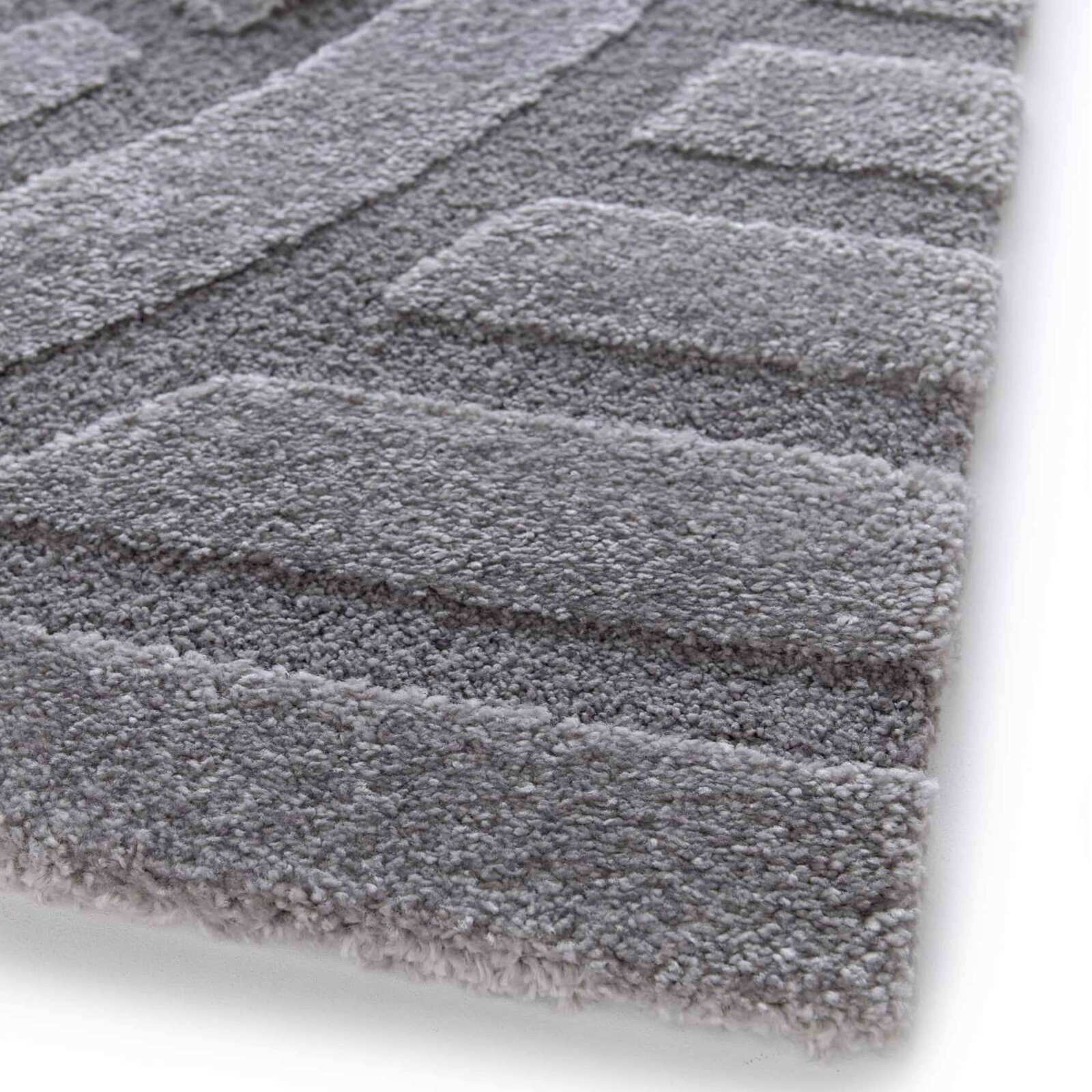 Alfombra shaggy rectangular de poliéster y polipropileno