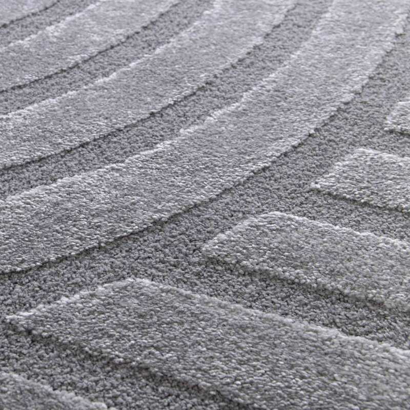 Alfombra shaggy rectangular de poliéster y polipropileno