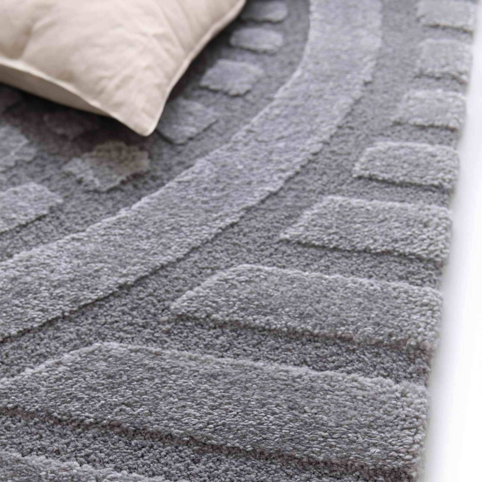 Alfombra shaggy rectangular de poliéster y polipropileno