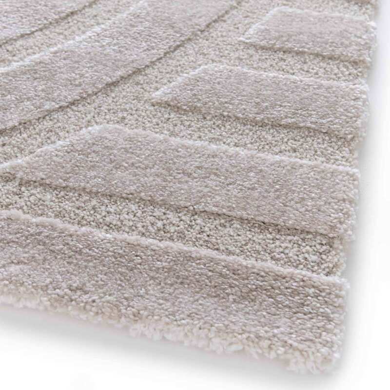 Alfombra shaggy rectangular de poliéster y polipropileno (3/6)