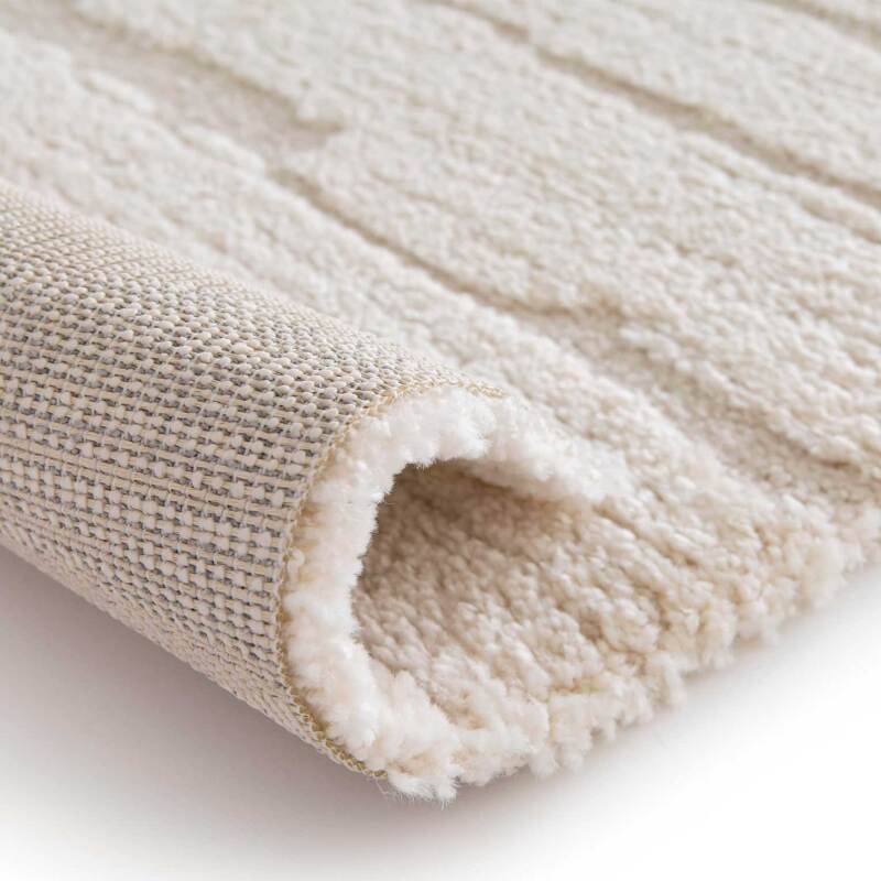 Alfombra shaggy rectangular de poliéster y polipropileno (4/6)