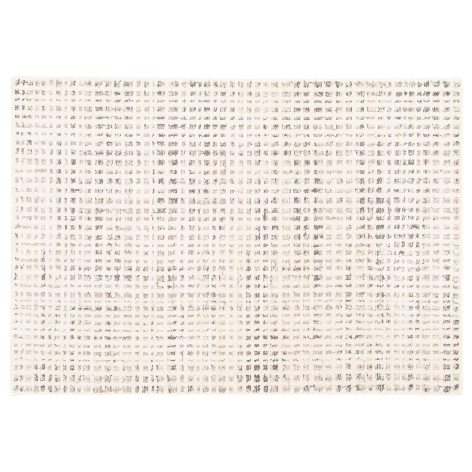 Alfombra shaggy rectangular de poliéster y polipropileno.