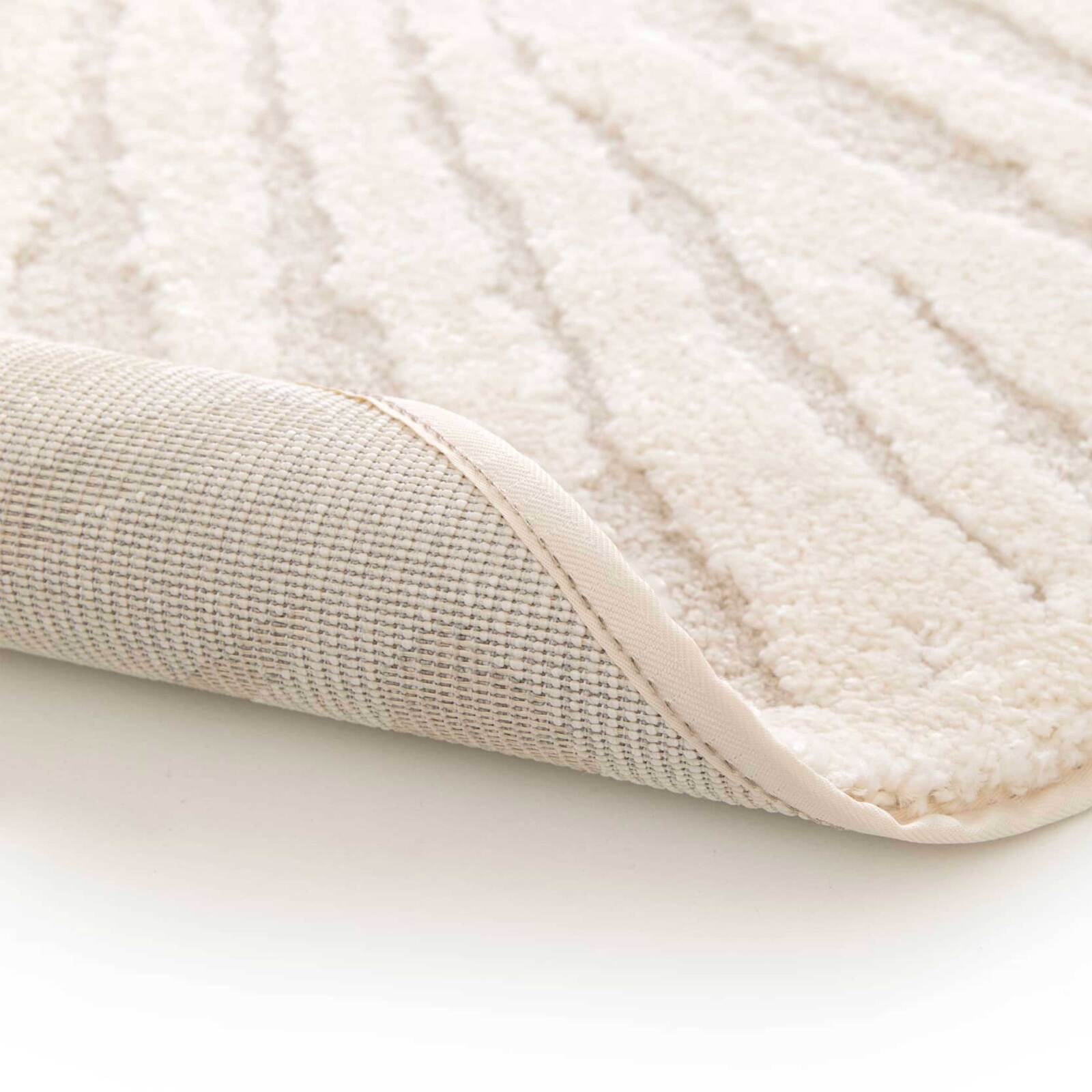 Alfombra shaggy redonda de poliéster y polipropileno