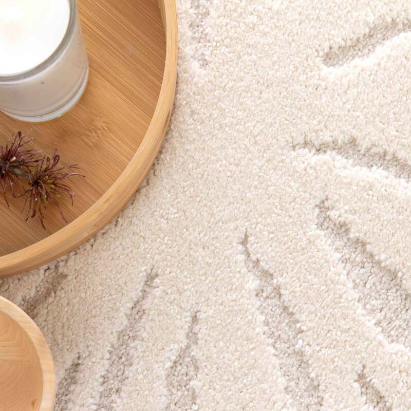 Alfombra shaggy redonda de poliéster y polipropileno (5/7)