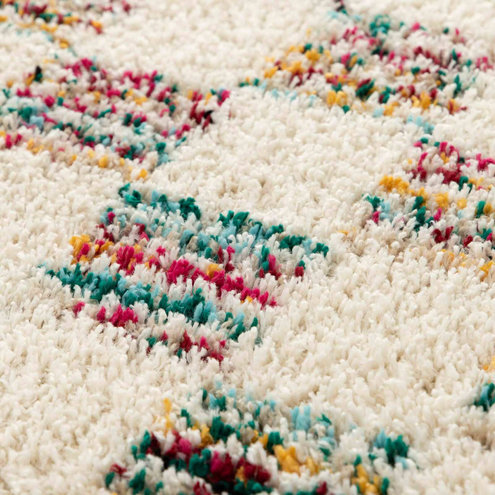 Alfombra shaggy rectangular de polipropileno