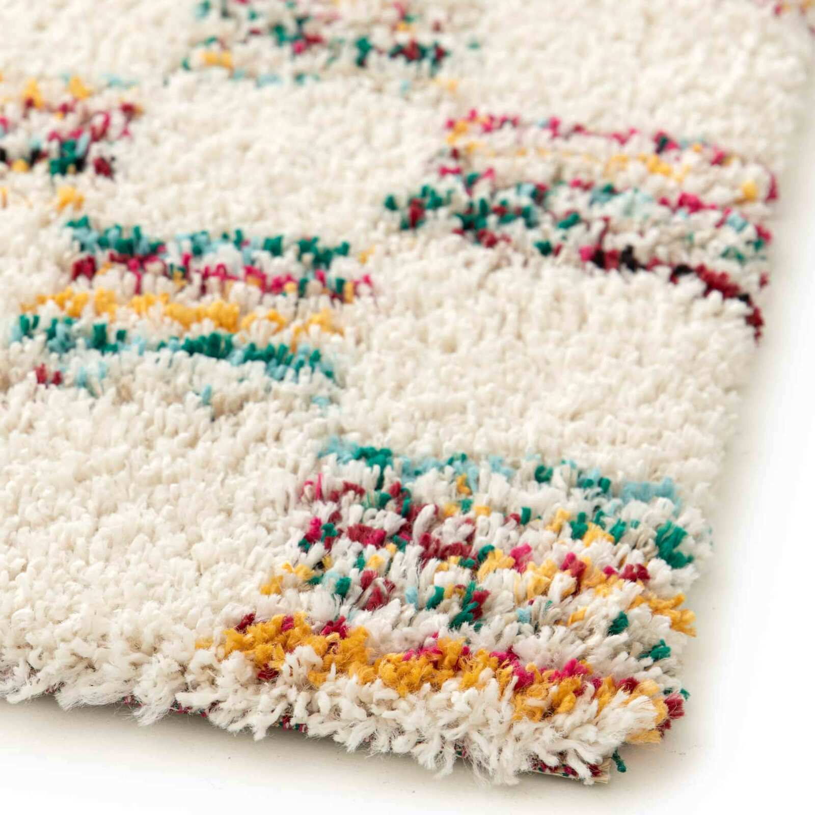 Alfombra shaggy rectangular de polipropileno