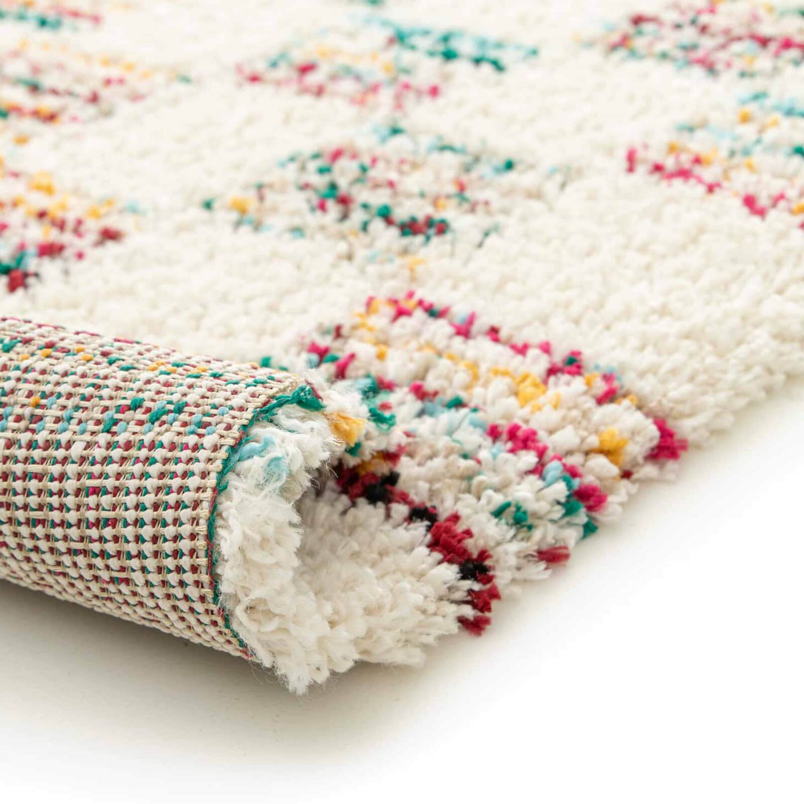 Alfombra shaggy rectangular de polipropileno