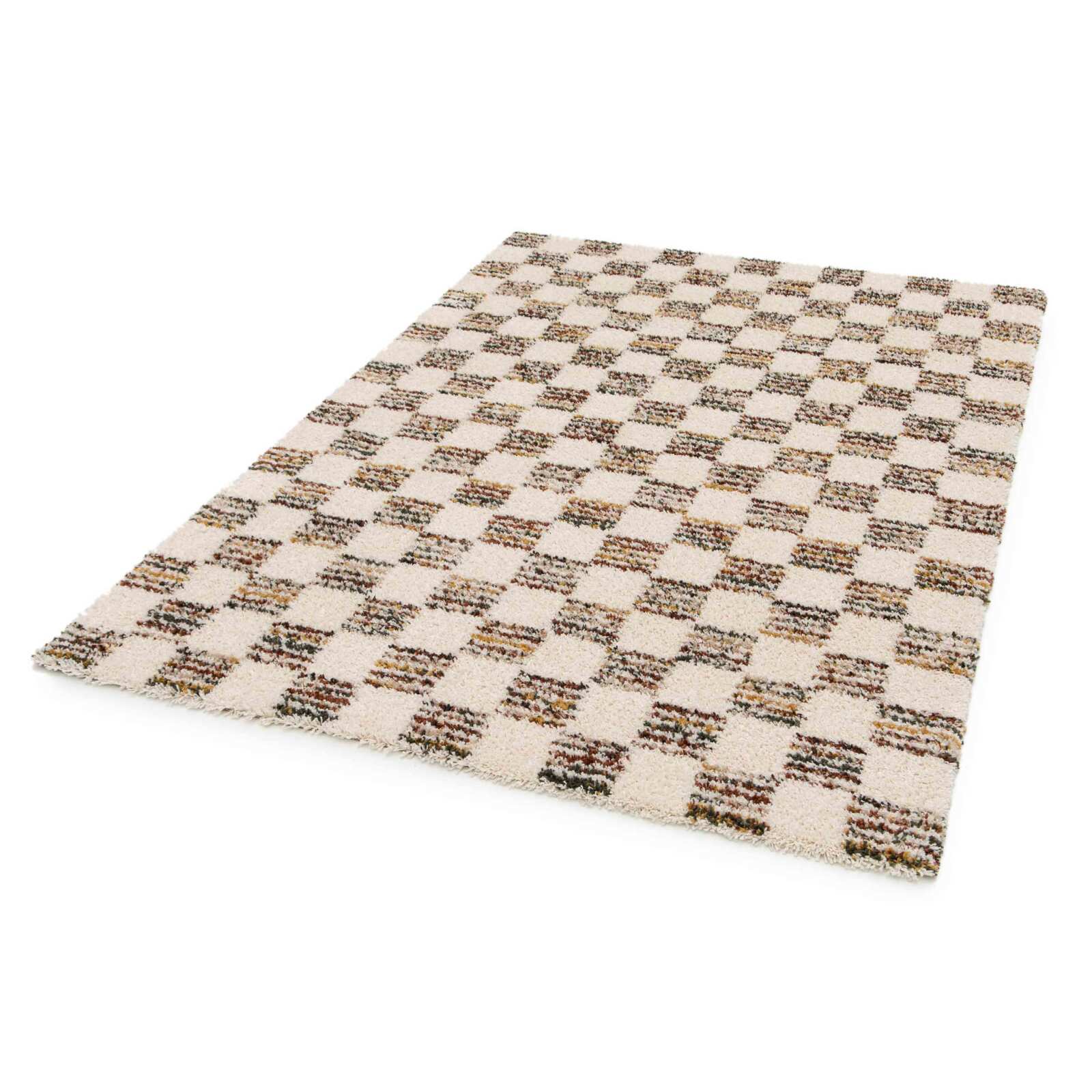 Alfombra shaggy rectangular de polipropileno