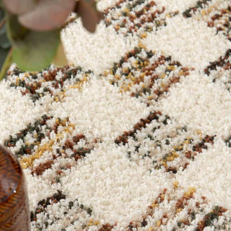 Alfombra shaggy rectangular de polipropileno