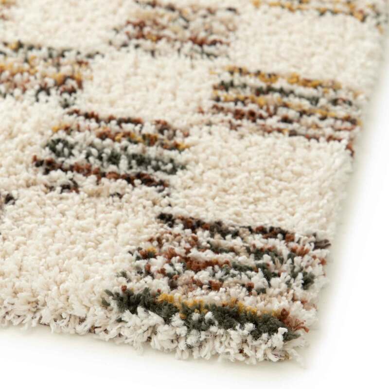 Alfombra shaggy rectangular de polipropileno