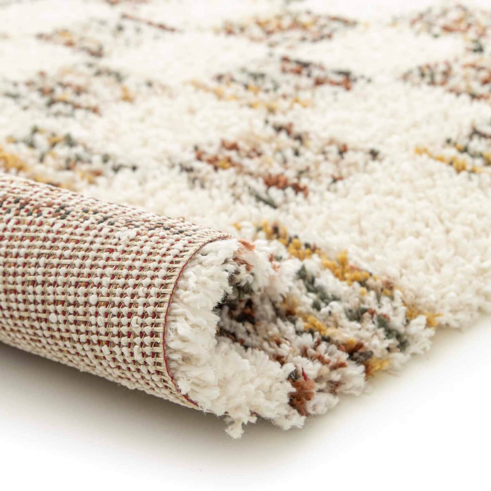 Alfombra shaggy rectangular de polipropileno