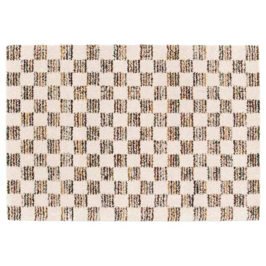 Alfombra shaggy rectangular de polipropileno | Oviala