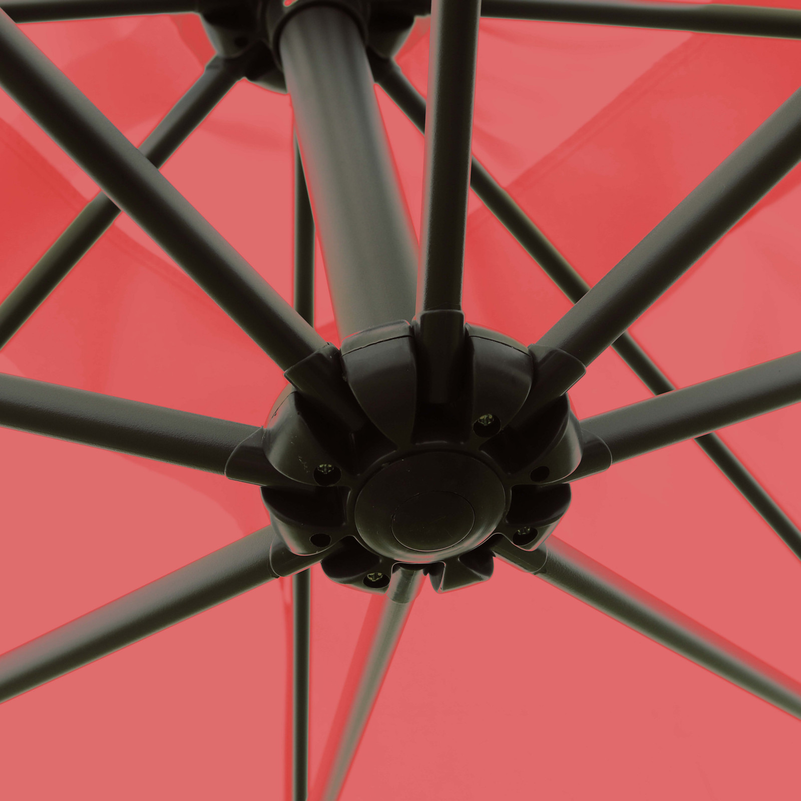 Juego de sombrilla colgante inclinable (3 x 3 m) + 4 losas lastradas