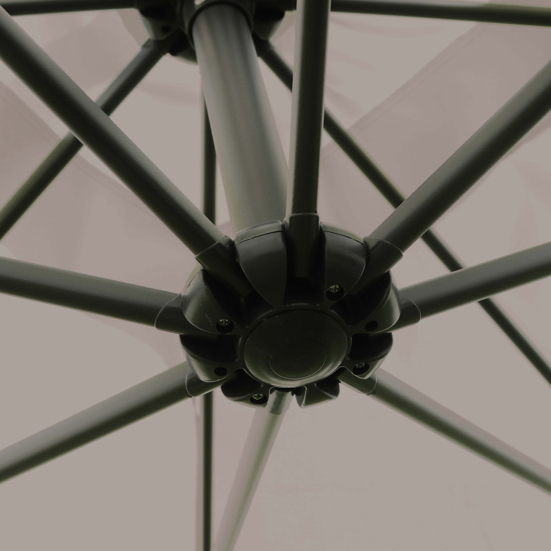 Juego de sombrilla colgante inclinable (3 x 3 m) + 4 losas lastradas